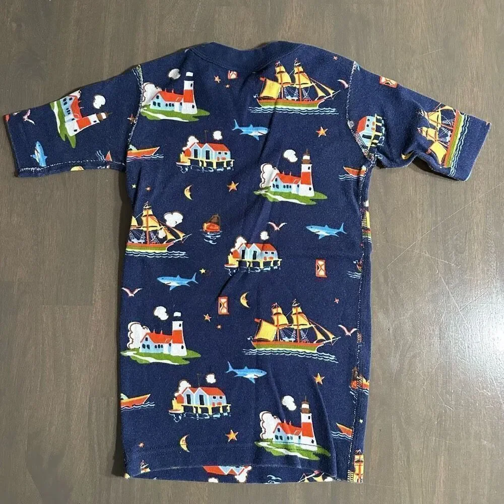 Hanna Andersson size 6-7 Pirates Cove Shirt John Pajama TOP ONLY